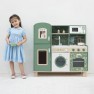 Medinė vaikiška virtuvėlė su priedais 15 vnt. | Vintage | Classic World CW50562